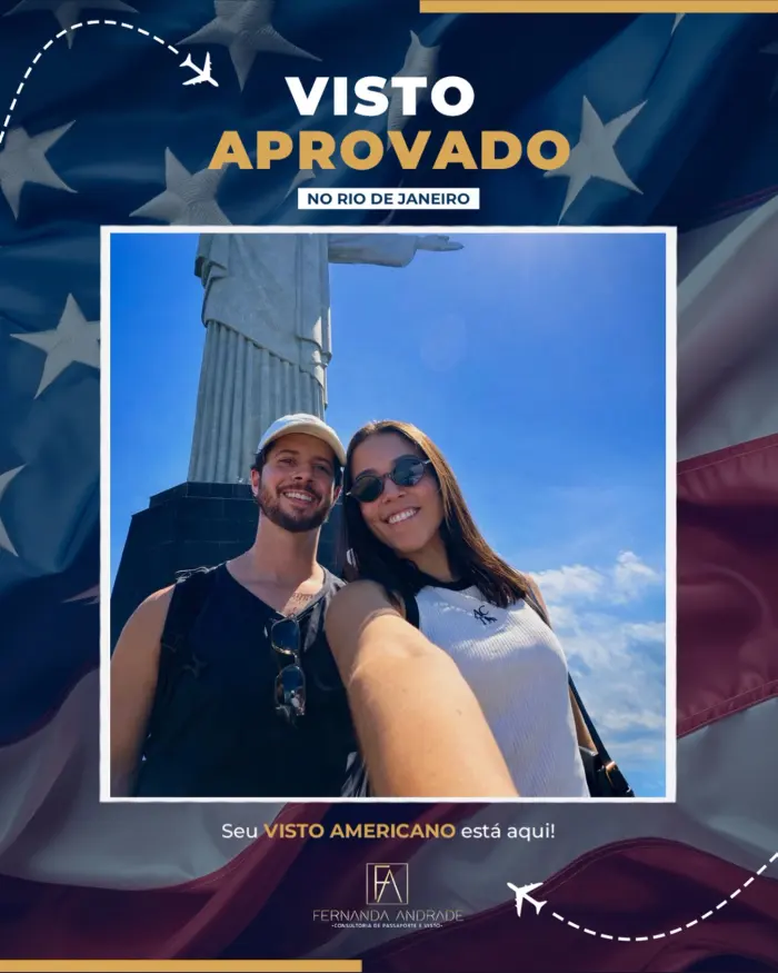 Cliente com visto aprovado pela F A Consultoria